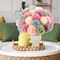 36 Pcs Pastel Artificial Chrysanthemum Flowers Faux Flower Ball Bouquet Silk Fake Marigold Mum for Easter St Patricks Day Spring Wedding Decor Floral Arrangement Table Centerpiece